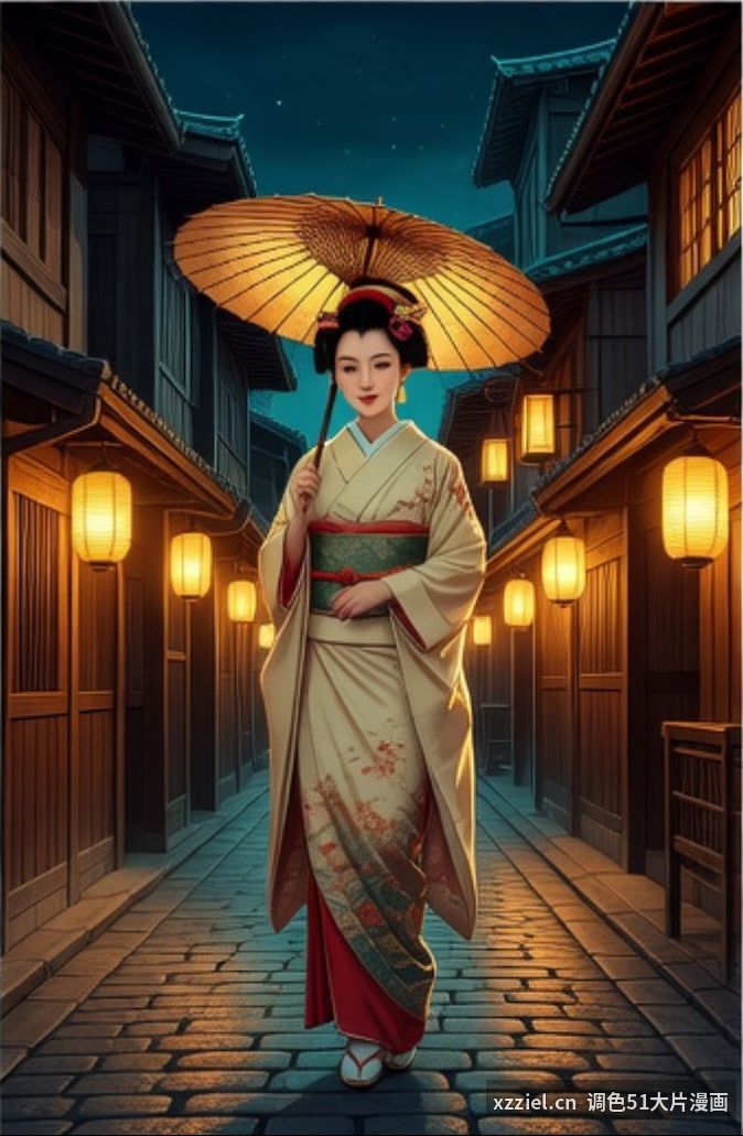 【日韩漫画专区】少女日漫《月华茶会》调色润色创作演示 - 调色51大片漫画